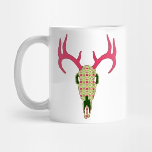 Floral Deer Skull Mug